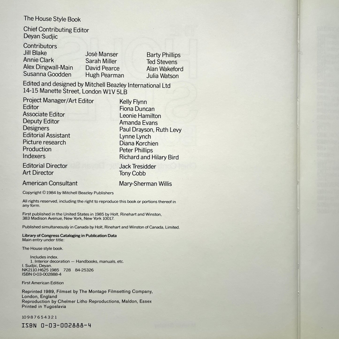 The House Style Book