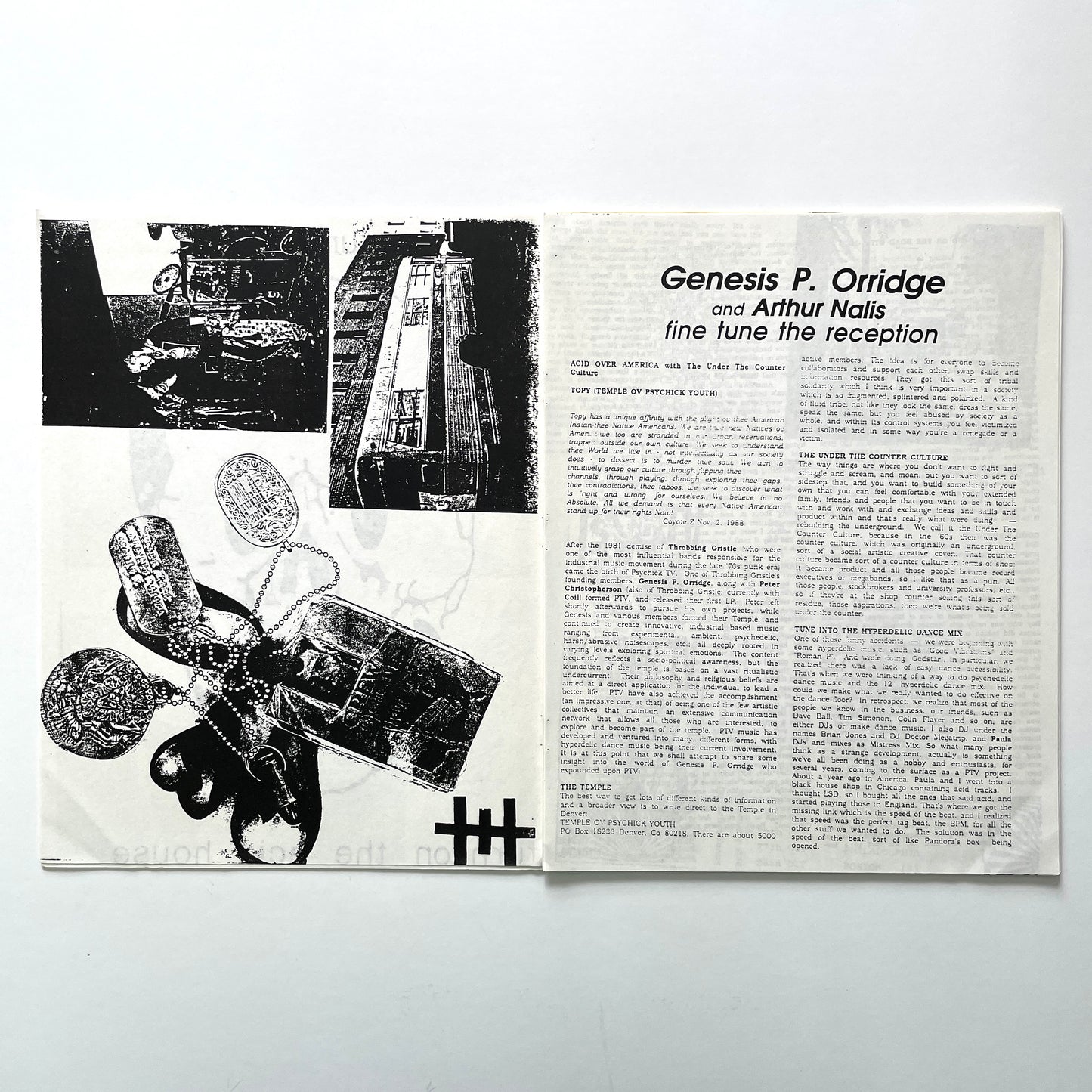Psychic TV Zine - DeTour 88: Altered States Ov America