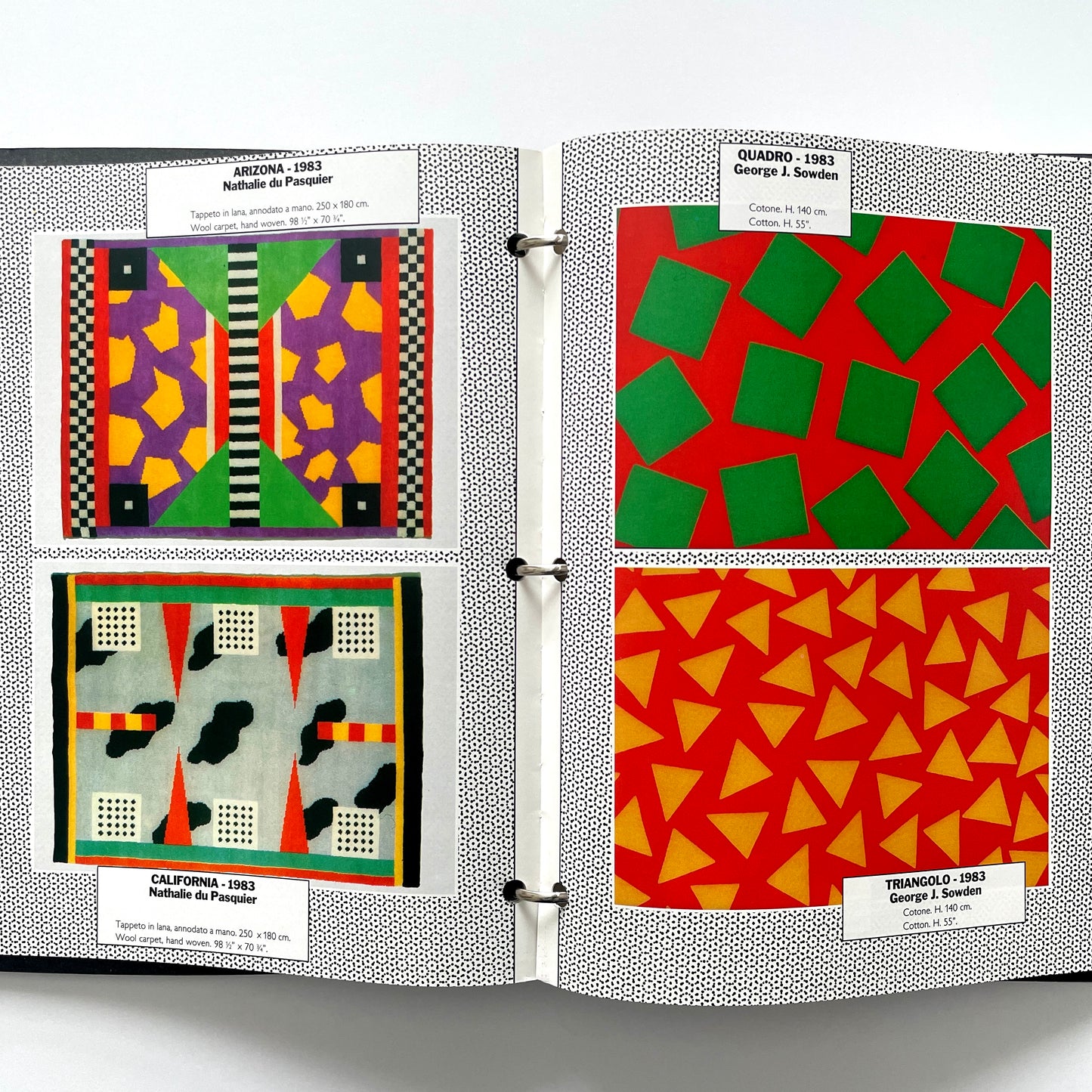Memphis Milano Binder, Catalogs and Price List circa 1987