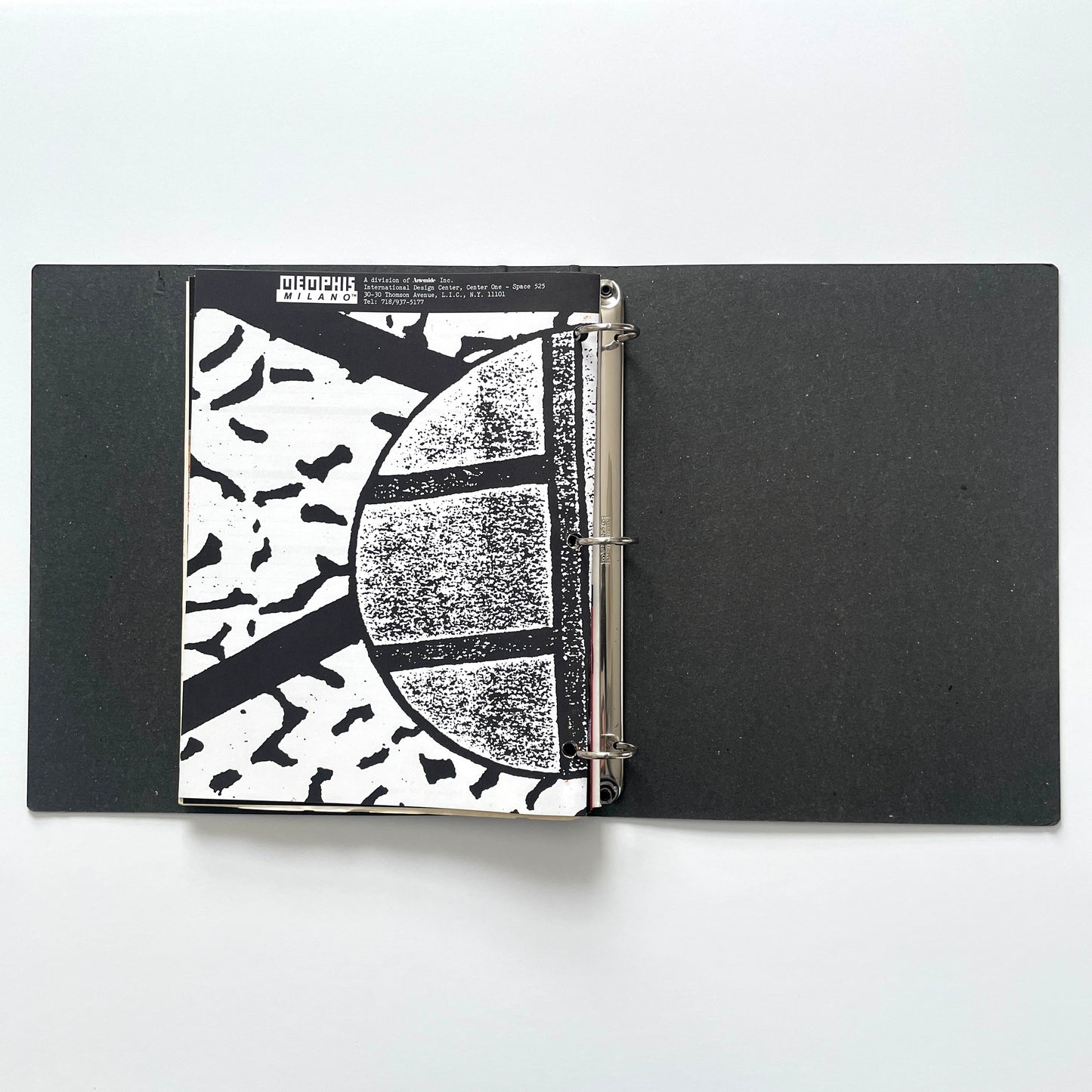 Memphis Milano Binder, Catalogs and Price List circa 1987