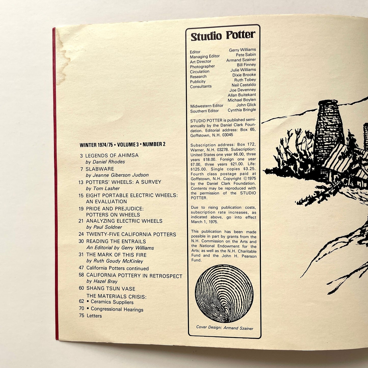 Studio Potter - Winter 1974/75