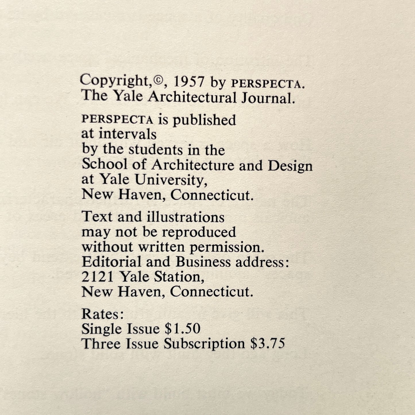 Perspecta - The Yale Architectural Journal Vol. 4