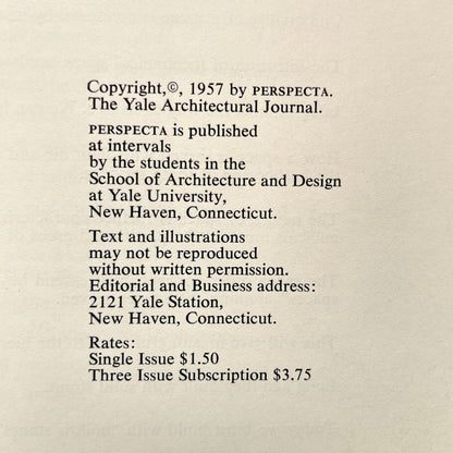Perspecta - The Yale Architectural Journal Vol. 4