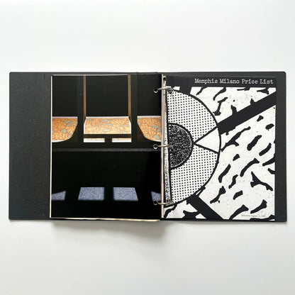 Memphis Milano Binder, Catalogs and Price List circa 1987