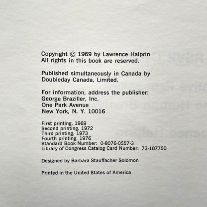 The RSVP Cycles: Creative Processes in the Human Environment